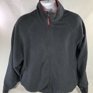 MUNSINGWEAR REVERSIBLE JACKET LARGE FLEECE FULL ZIP MOCK NECK LONG SLEEVE COAT